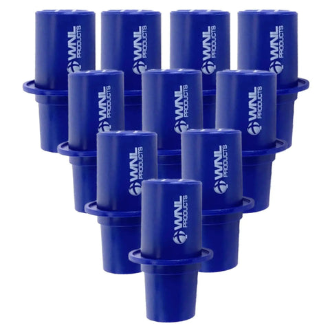 10 blue Practi-VALVE disposable CPR training valves from AED Practice Trainer Bundle WL120ES10 Bundle Essentials by WNL Products.