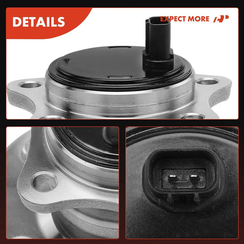 Close-up of rear left wheel bearing and hub assembly with ABS for Toyota Camry 2002 to 2011 and other models.