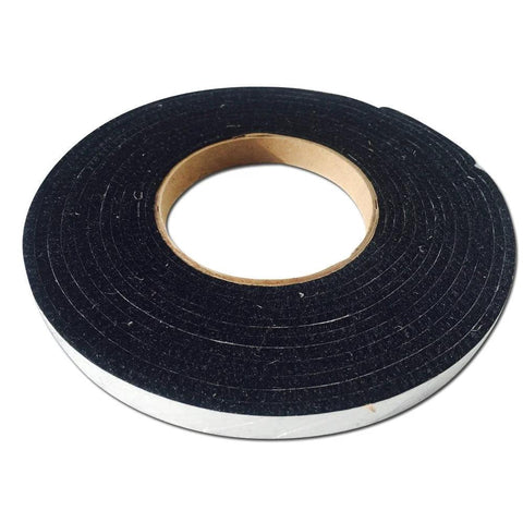 Fireblack Hi Temp BBQ smoker gasket roll, self-stick, black, 15 ft, 1/2 x 1/8 in
