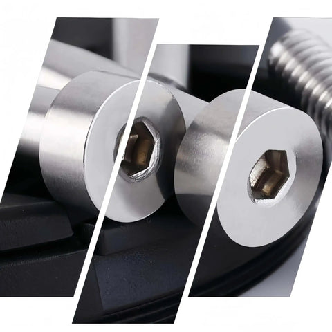 Close-up of M2 Hex Socket Shoulder Bolts 2.5mm Shoulder Diameter, 18mm Shoulder Length, 304 Stainless Steel, Rust Resistant Fasteners