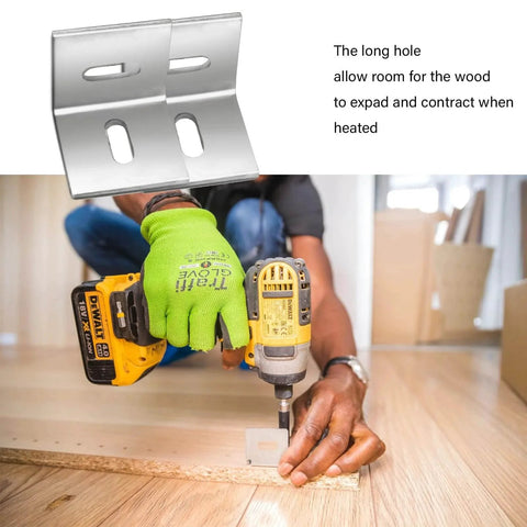 Installation of Z Clips Table Top Fasteners 20 Pack With 60 Screws Included For Wood Tabletops And Countertops