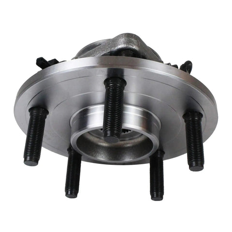 Front view of Front Wheel Hub And Bearing Assembly For 2012 2018 Ram 1500 And 2019 Ram 1500 Classic 5 Lug With Abs Sensor Front Position