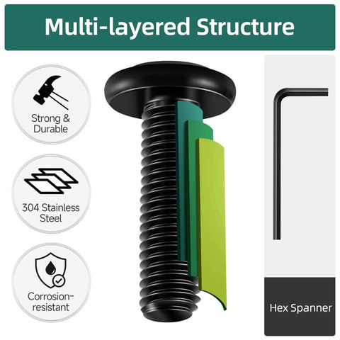 Beefy 20 Pack M6 1.0 X 45mm Flat Head Socket Cap Screws 304 Stainless Steel Black Zinc Plated Fully Threaded M6 Bolts