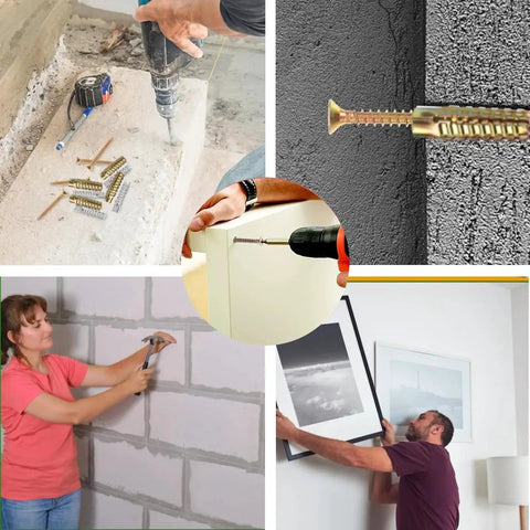 20 Pack Heavy Duty Cinder Block Anchors With Screws For Concrete Block Brick And Hollow Walls Ideal For Hanging Shelves Fixtures