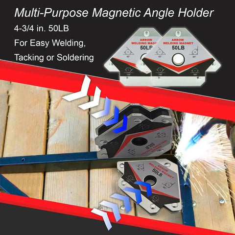 Complete MIG Welding Tool Set With Chipping Hammer And Leather Gloves 13.5 Inch Soapstone Holder 50Lb Welding Magnets