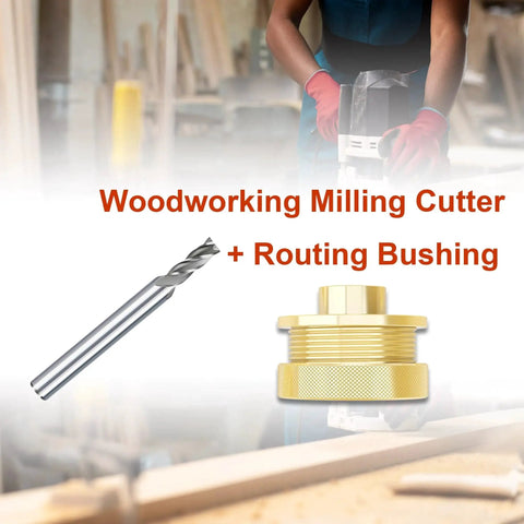 Premium 13 Piece Brass Router Template Bushing Set With Centering Cone For Any Router Sub Base In Porter Cable Style.