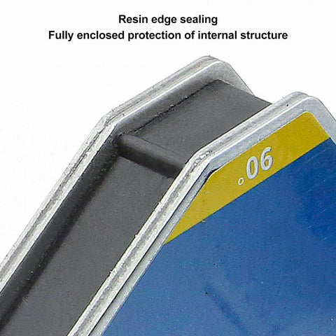 Close-up of Super Strong 50Kg Magnetic Welding Jig Holders Set For Steel Pipes, showing resin edge sealing and enclosed structure.