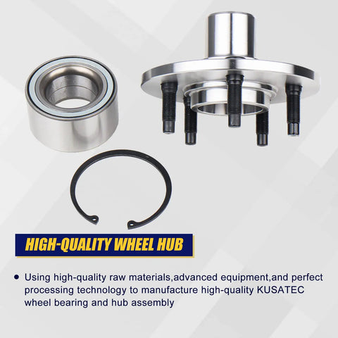 Rear Wheel Bearing And Hub Assembly 521000 Fit Ford Explorer 2002 To 2010, 5 Lug Bolt Pattern Replacement Beefed Up Durability