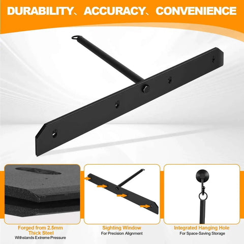 Heavy Duty Sheet Metal Hemming Tool for Roofing Panels and HVAC Ducts, black steel, durability, 1 inch depth.