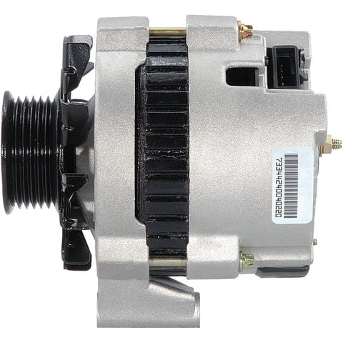 Side view of Professional NEW Beefed Up Alternator For Cars And Trucks With One Hundred Percent Fresh Internal Components.