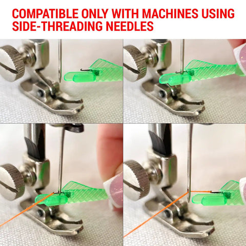 20 Piece Fish Mouth Needle Threader Set For Side Threading Sewing Machines And Hand Sewing Includes 16 Machine Threaders