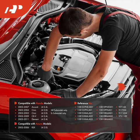 Mechanic installing VTEC Solenoid Spool Valve Assembly With Oil Pressure Switch And Gasket For Acura And Honda 2.0L 2.4L Engines