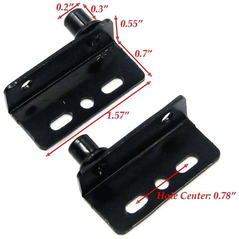 12 Pcs Pivot Hinges 1.57 Inch Concealed Heavy Duty Iron Hardware For Wood Doors Cabinets Drawers With 8mm Holes Black Finish