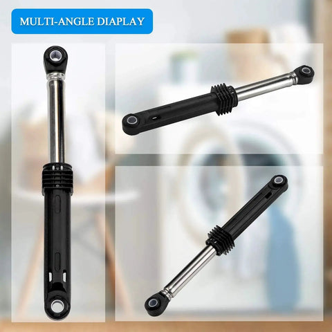 Washer shock absorbers (3-pack) with metal rod and black plastic ends, shown in front, side and angled views