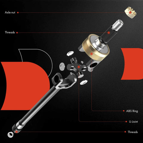 Rear Axle Shaft Assembly With Bearing And Seal For Jeep Wrangler 2007 To 2011 3.8L And 2012 To 2018 3.6L Fits Rear Left Or Right Replaces 68003272AA Direct Fit