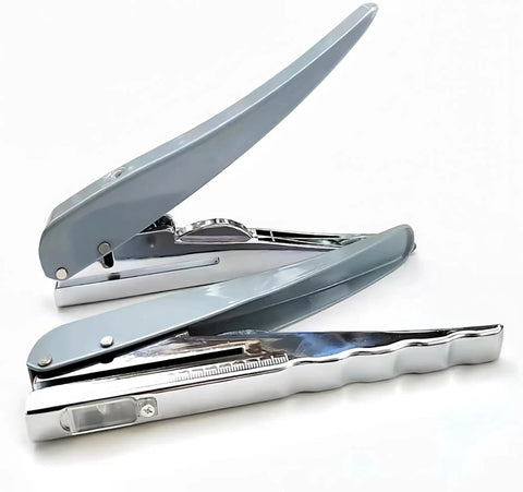 Heavy Duty One Hole Punch For Crafting And Card Making, Portable Handheld Paper Puncher with zinc alloy build, side view