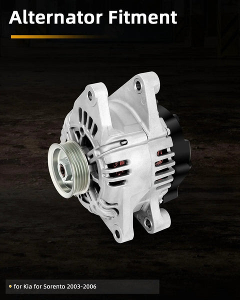 12V 120A Alternator For Kia Sorento 2003 2004 2005 2006 With 5 Groove Pulley Replaces 11012 AVA0045 37300 39450 400 40015