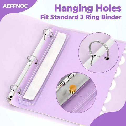 Portable 3 Hole Puncher With Built In 10 Inch Ruler For Binders 5 Sheet Capacity School Office Tool with binder view