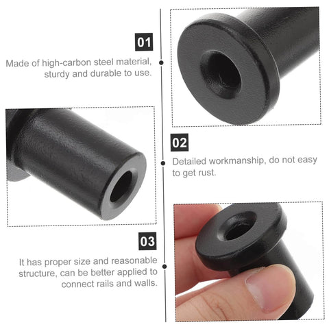 Close-up view of Five Piece Barn Door Track Spacer Kit For Sliding Barn Doors Flat Track Mounting Spacers, durable high-carbon steel.