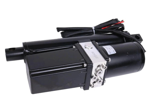 Heavy Duty 12V DC 8 Inch Stroke Electric Linear Actuator JEENDA Beefy 1760 Lbs Push Force shown from side angle