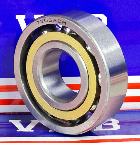 7305ACM Angular Contact bearing Bronze Cage 25x62x17 - VXB Ball Bearings