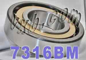 7316BM Angular Contact bearing Bronze Cage 80x170x39 - VXB Ball Bearings