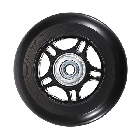 75mm x 23mm Luggage Wheels Replacements Set of 2 Mute Suitcase Replacement Wheels with Black Screws Axles Bearings, front view