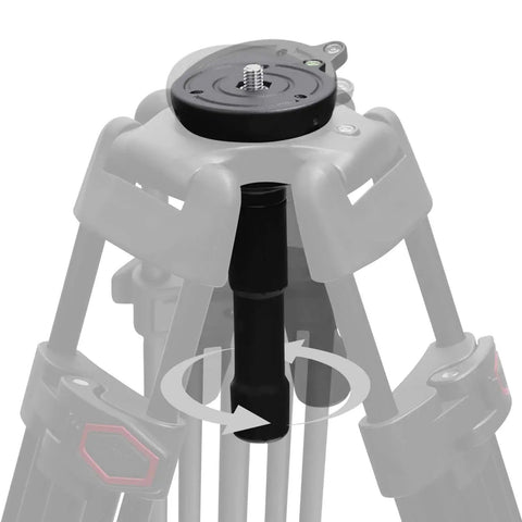 75mm Bowl Adapter With Half Ball Mount For Tripod Fluid Head Conversion for Universal Compatibility installed on tripod
