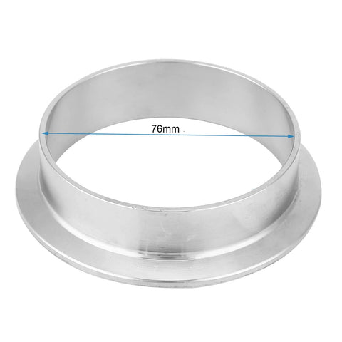 Stainless Steel Pipe Clamp Kit, 3 Inch 76mm Sanitary Clamp With Ferrule Union close-up showing 76mm diameter edge.