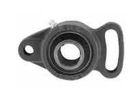 Front view of 1-Pack 3/4 in 2-Bolt Flange Set Screw Single-Row Ball Bearing, Nickel-Plated Cast Iron Housing, UCFA204-12NP