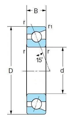 7905CYU/GLP4 Nachi Angular Contact Bearing 25x42x9 Abec-7 Bearings - VXB Ball Bearings