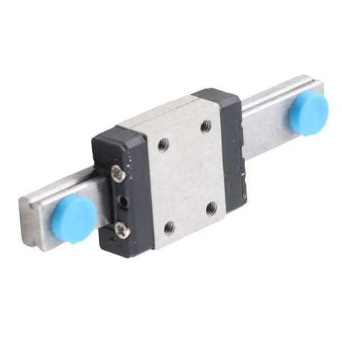 Front view of 7mm Miniature Linear Rail Guide Slide Block LML7B with Lubrication System, compact 55mm profile, lightweight, high precision.
