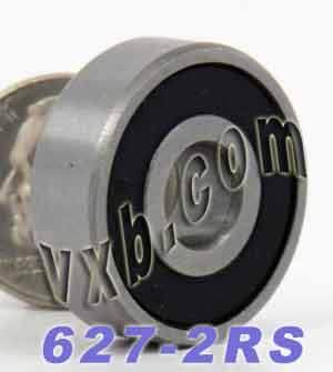 7mm Skate Bearing 7x22x7 Sealed 627-2RS Miniature - VXB Ball Bearings