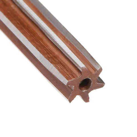 Close-up of 7mm Alloy Tool Steel Hand Reamer with H8 Precision and 6 Straight Flutes for Metal Reaming and Milling uxcell 2Pcs