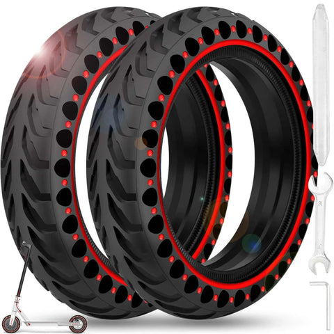 2PCS 8.5x2 inches Solid Tires for Electric Scooter, 8 1/2 x2 Tire for Gotrax GXL V2 XR APEX with tools and scooter model