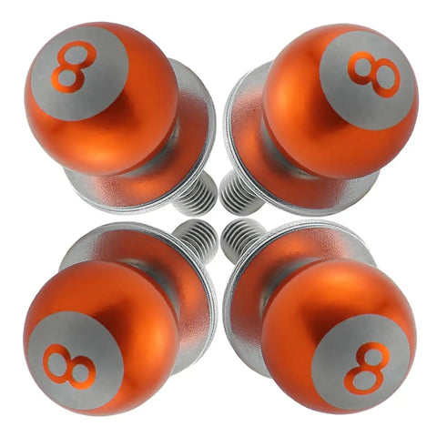 8 Ball License Plate Screws and Fasteners Kit for Cars Trucks and Motorcycles Universal Fit Durable Stainless Steel and Aluminum Alloy Bolts