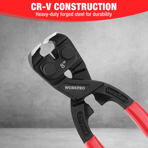 8 Inch Nail Puller Pliers With High Leverage End Cutting Jaws Ergonomic Handles And Durable CR V Steel Construction