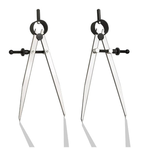 8 Inch Adjustable Leather Compass for Leather Work and Metalworking, Carbon Steel Divider for Arcs and Circles Drawing