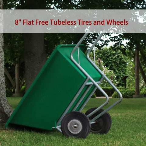 8-inch solid tire replacement - 2.50-4 flat free tire and wheel heavy-duty for gorilla carts with 8-inch tubeless tires in yard