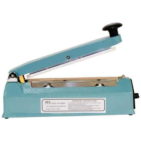 8 Inch Impulse Sealer For Poly Bags Handheld Heat Sealing Machine With Adjustable Timer And Auto LED Shut Off, side view