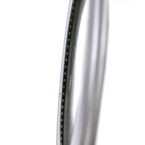 Close-up of 8 Inch Lazy Susan Turntable Bearing with Five Sixteenth Inch Thick Ball Bearing for smooth kitchen cabinet rotation