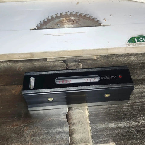 8 Inch Master Precision Box Level Pro Grade Carbon Steel Tool With 0.0002 Inch Per 10 Inch Accuracy placed on a machine tool