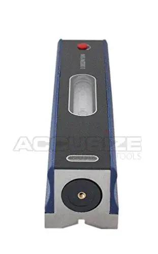 8 Inch Master Precision Level with V Groove Base in fitted box, cross test vial, Model S908 C685, machined for consistent accuracy