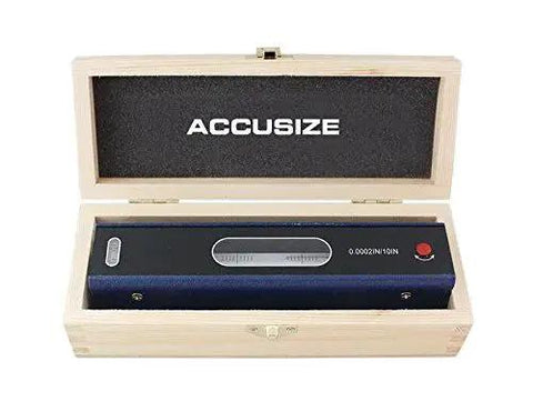 8 Inch Master Precision Level With V Groove Base In Fitted Box, 0.0002 Inch Accuracy Per 10 Inches, Model S908 C685 in wooden case