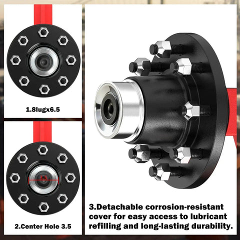 Container Wheel Hub 2-Pack Heavy-Duty Shipping Container Wheel Kit With 8 ...