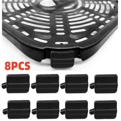 8 pack silicone air fryer protective feet bumpers tabs replacement parts for non slip tray and grill pan, detachable kitchen accessory