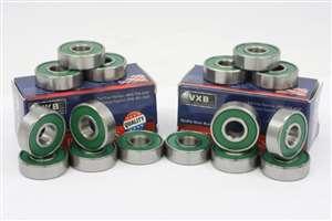 8-Pack Skateboard Bearings Nylon Cage Sealed