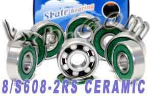 8 Skateboard Ceramic Bearing Sealed ZrO2 - VXB Ball Bearings