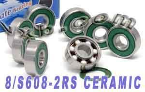 8 Skateboard Ceramic Bearing Sealed ZrO2 - VXB Ball Bearings