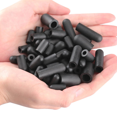 80pcs black rubber vacuum hose caps set, six sizes for automotive vacuum plugs and intake manifold fittings